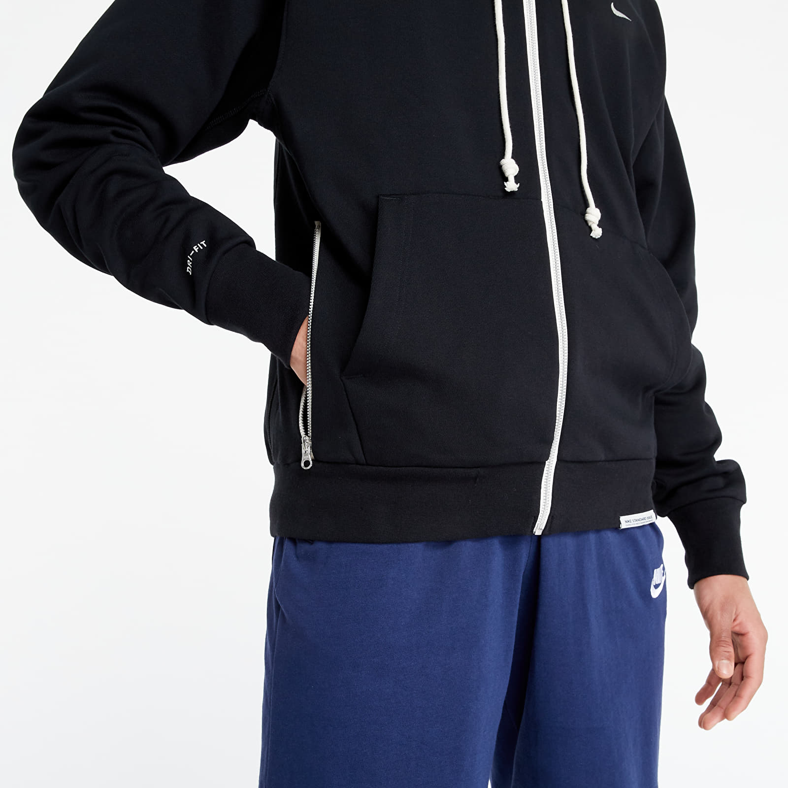 Hoodies and sweatshirts  Nike Dri-FIT Std Issue Full-Zip Hoodie Black/ Pale Ivory