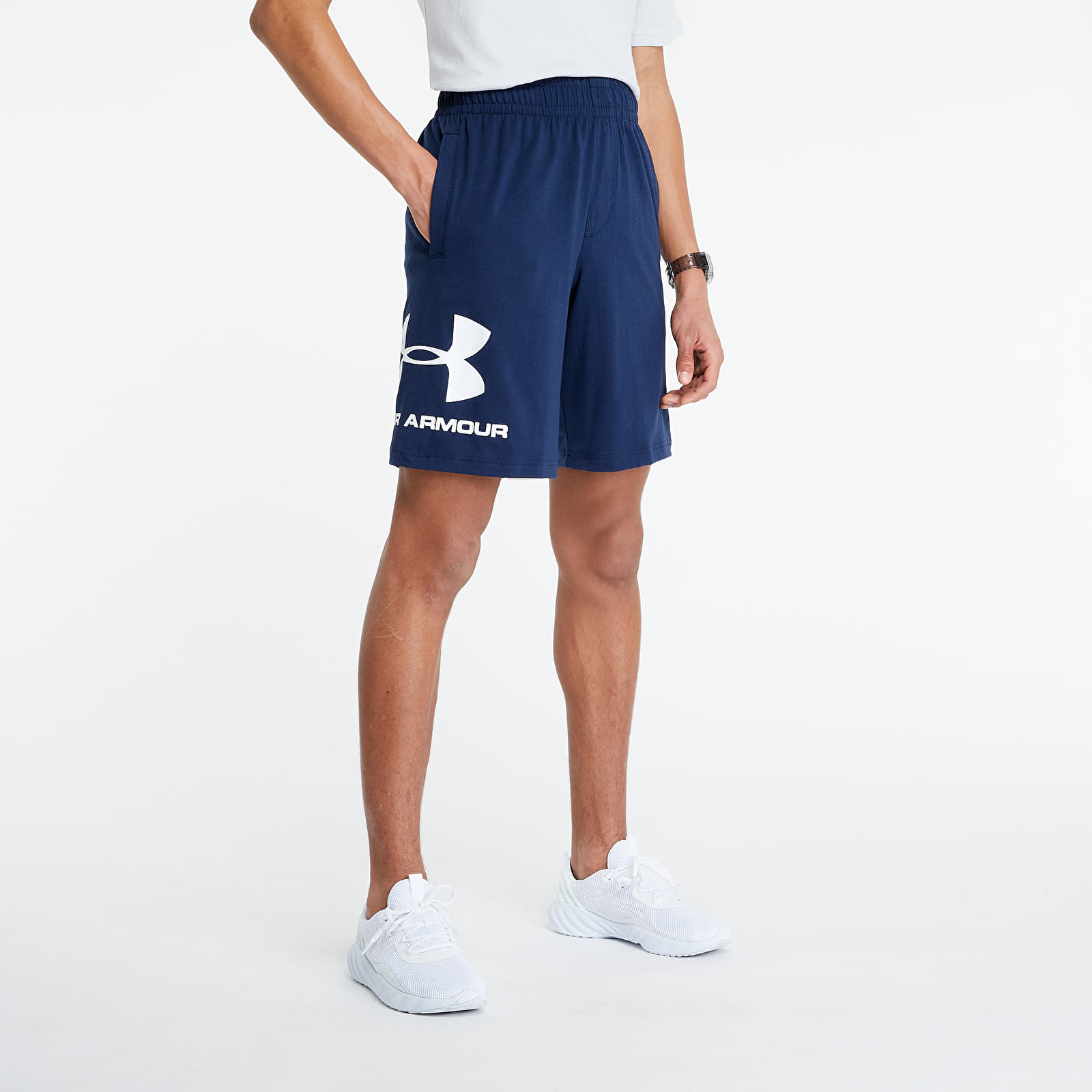 Kraťasy Under Armour Sportstyle Cotton Shorts Navy