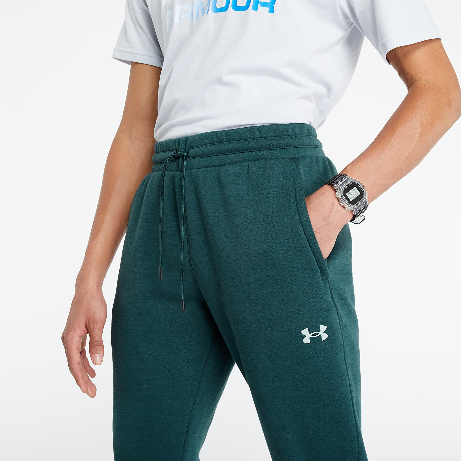 Džínsy a nohavice Under Armour Project Rock CC Fleece Pant Green