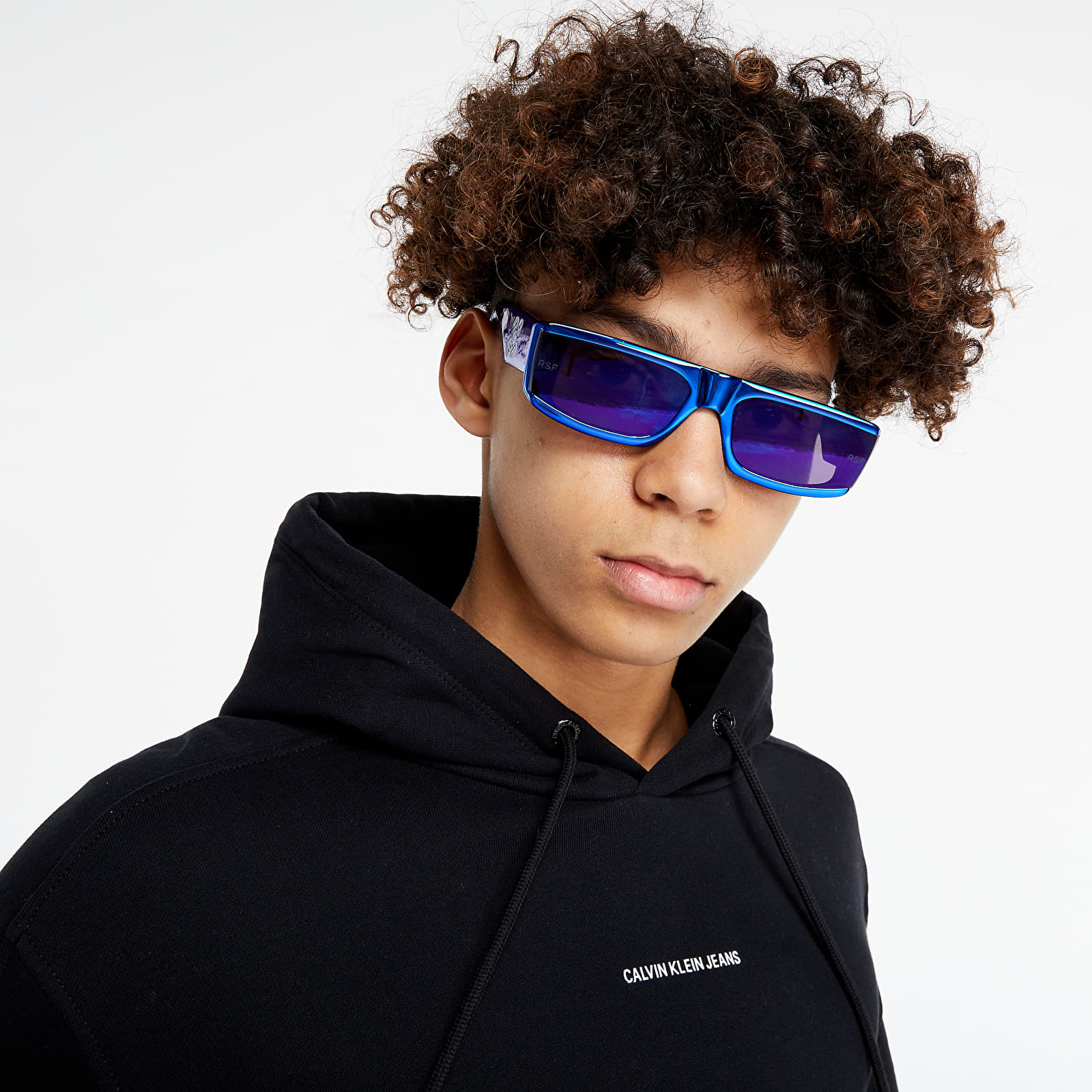 Kapucnis pulóverek és pulcsik Calvin Klein Jeans Micro Branding Hoodie Black