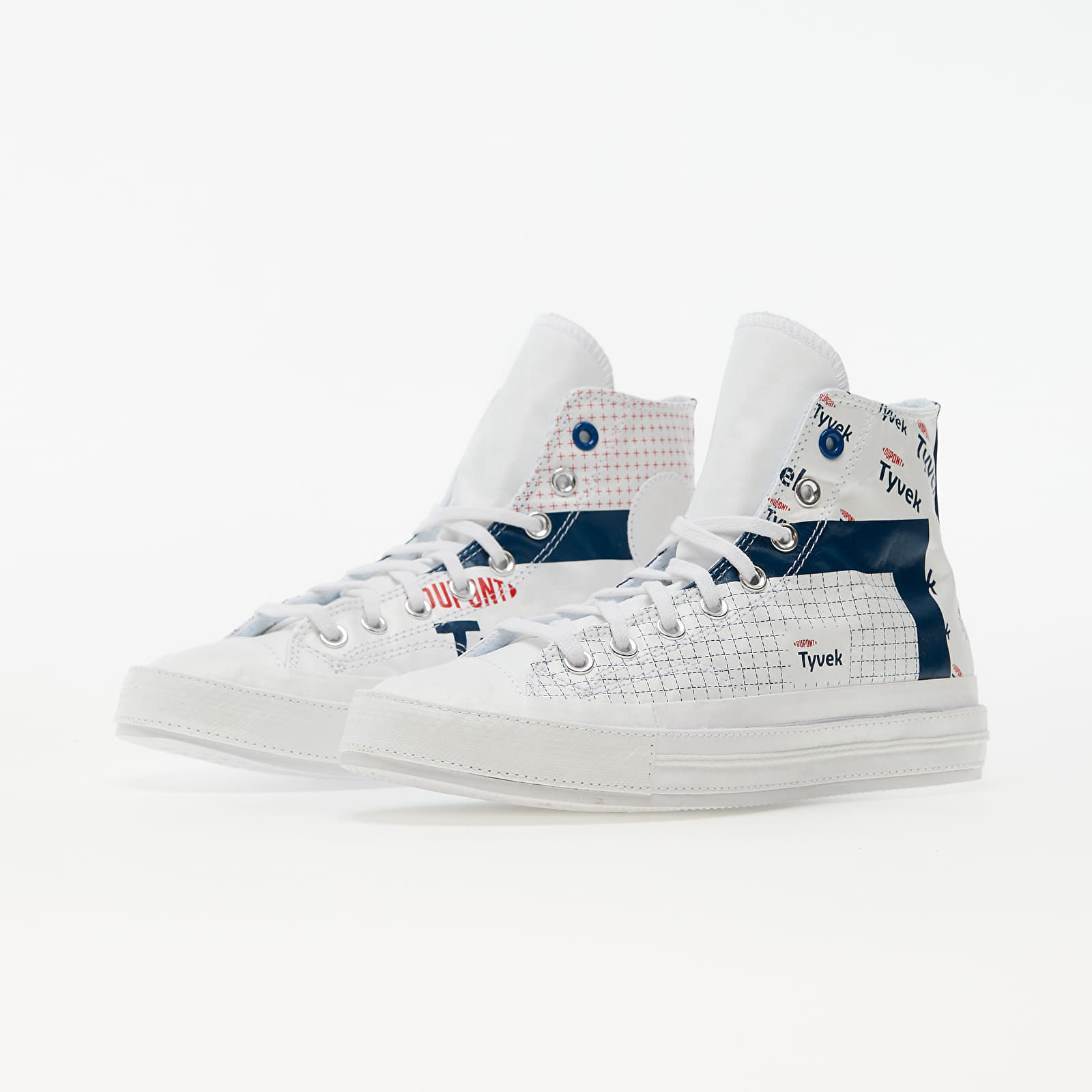 Herresko Converse Chuck 70 "Tyvek" White/ Princess Blue/ Fiery Red