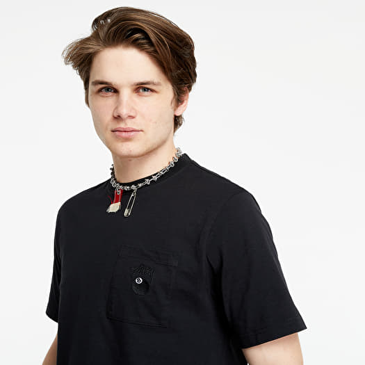 Stussy jacquard collar t-shirt cheap