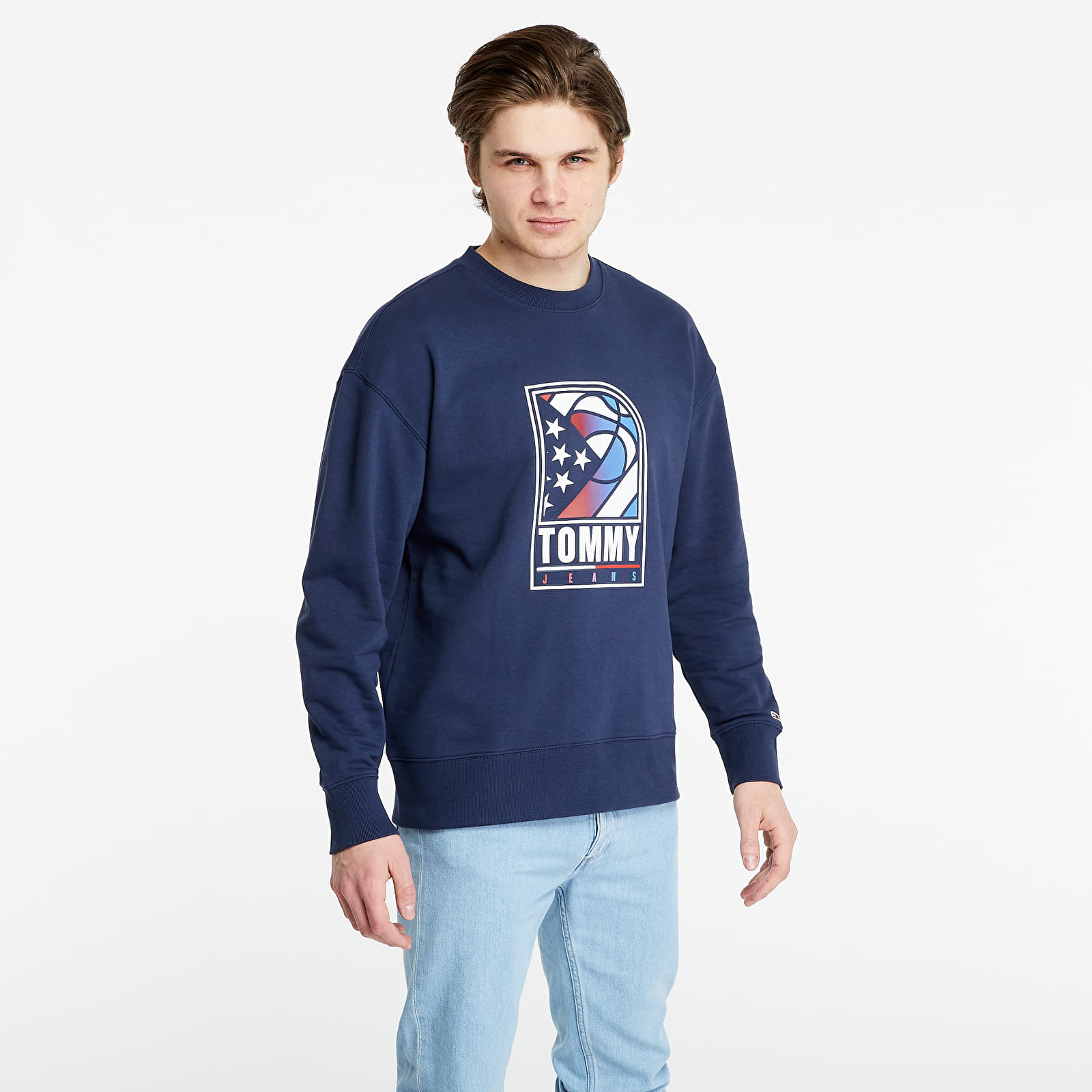 Hoodies and sweatshirts Tommy Jeans Basketball Crew Navy Footshop