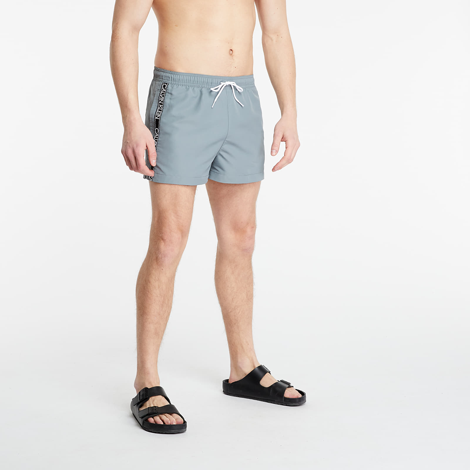 Plavky Calvin Klein Medium Drawstring Swim Shorts Grey
