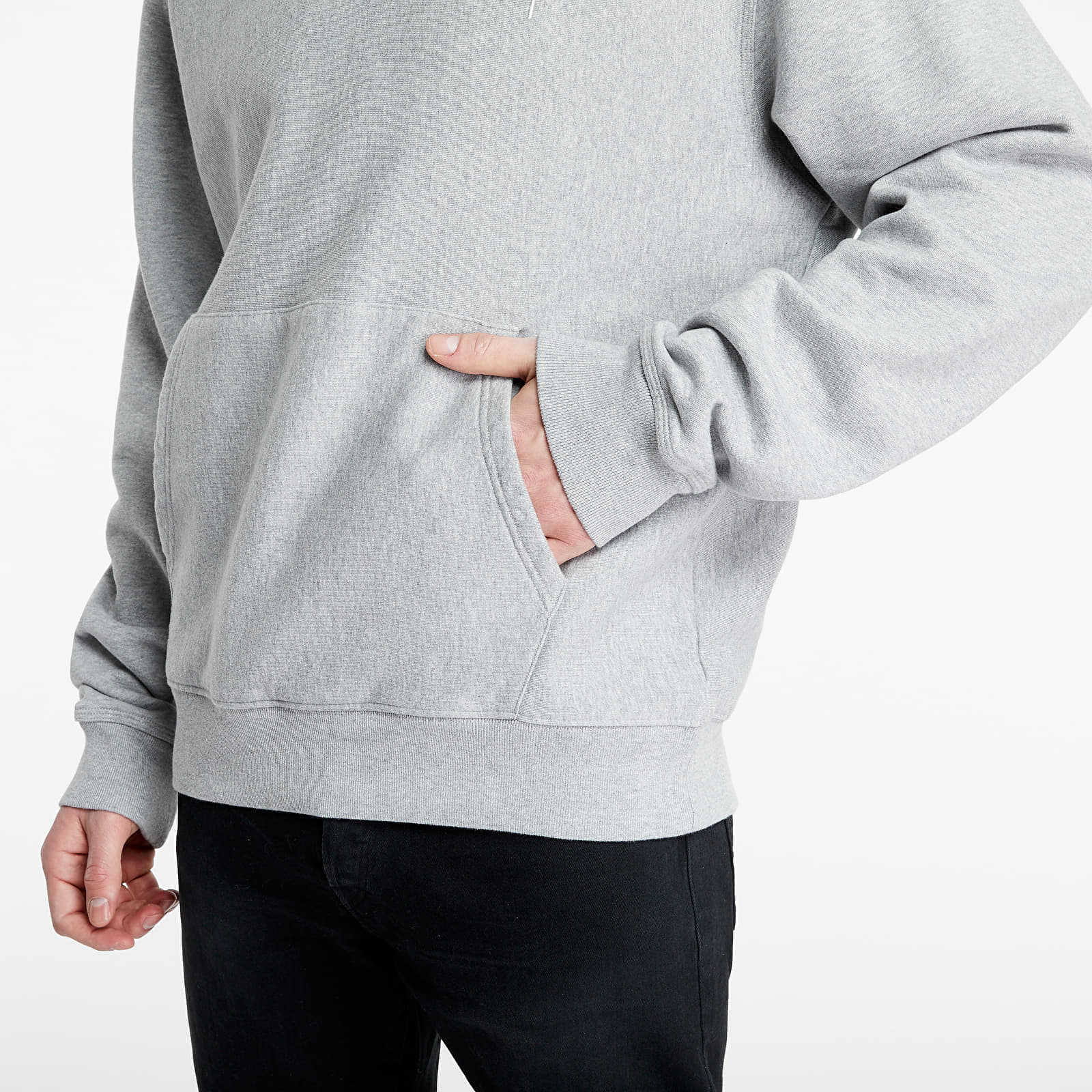 Hanorace Stüssy Stock Logo Hoodie Grey Heather