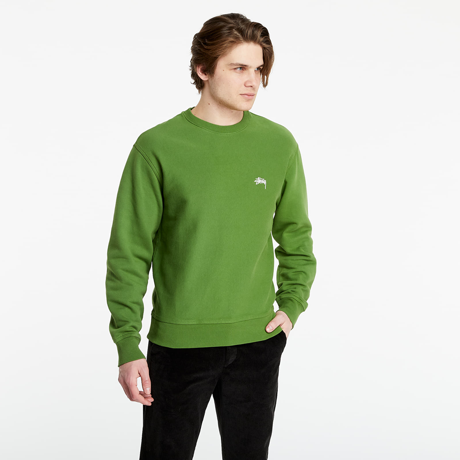 Hoodies and sweatshirts Stüssy Stock Logo Crewneck Sweatshirt Green