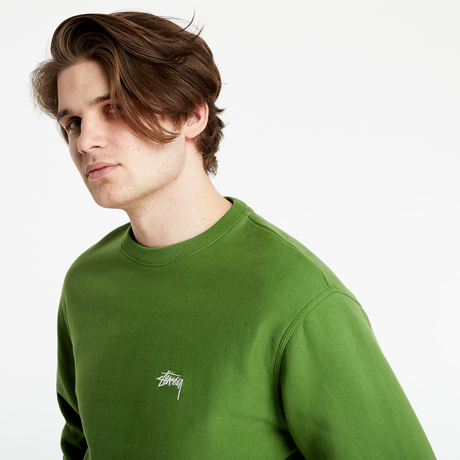 Hoodies and sweatshirts Stüssy Stock Logo Crewneck Sweatshirt Green