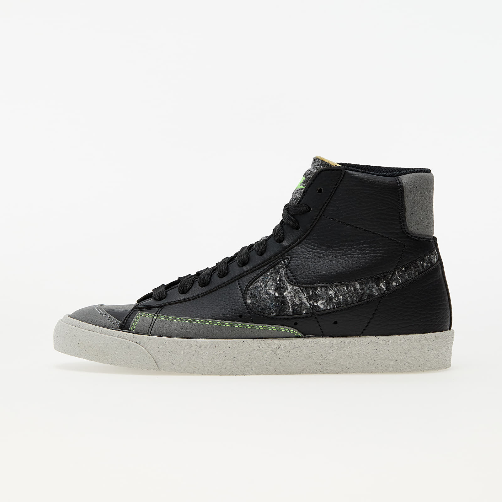 Herren Sneaker und Schuhe Nike Blazer Mid '77 Vintage Black/ Smoke Grey-Electric Green