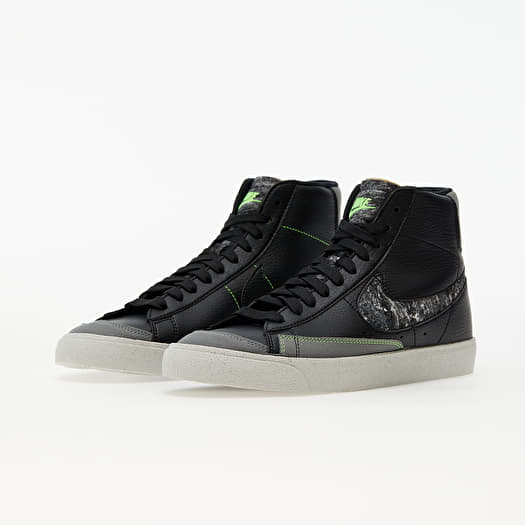 Men s shoes Nike Blazer Mid 77 Vintage Black Smoke Grey Electric Green Footshop