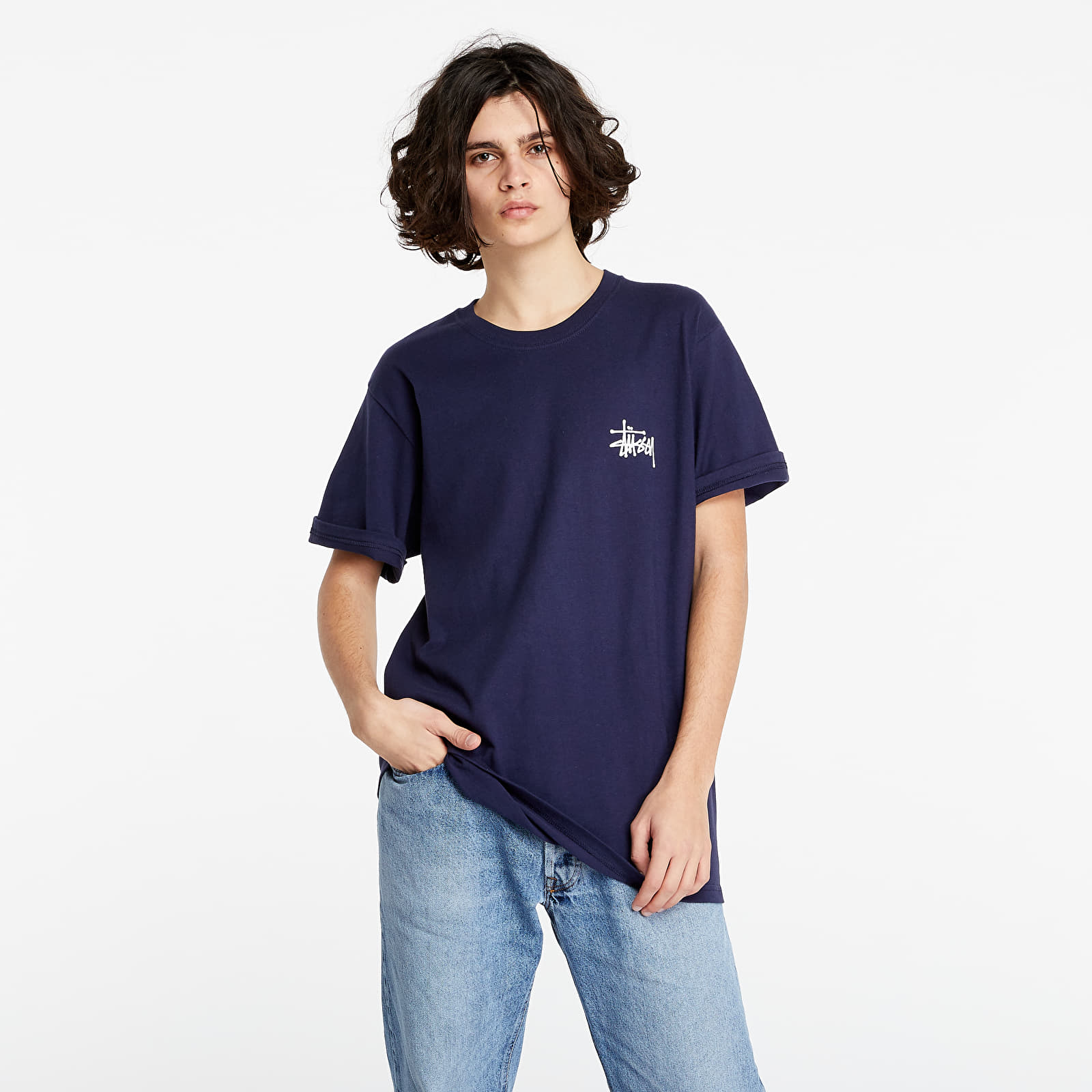 Stussy basic discount tee navy