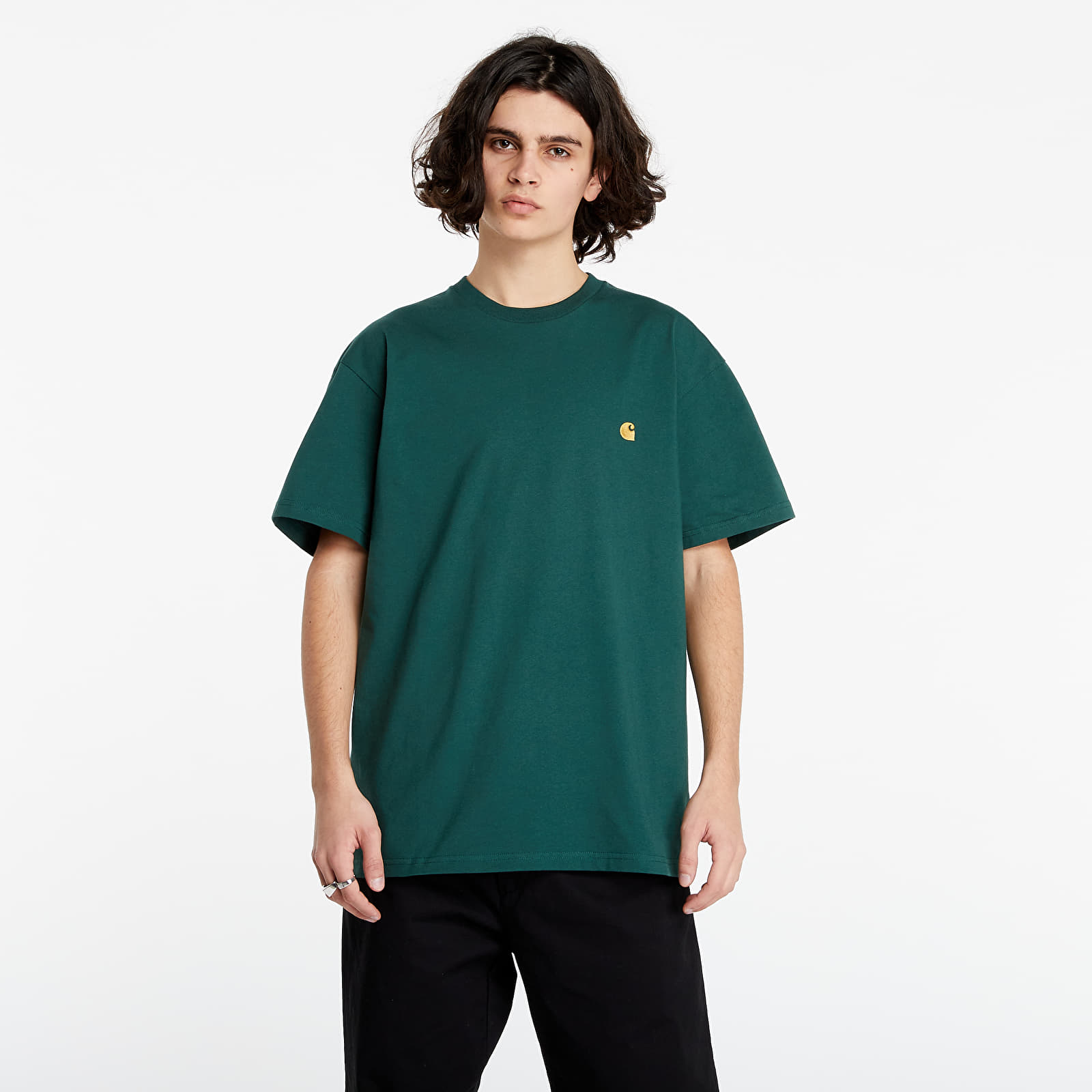 Tričká Carhartt WIP Chase T-Shirt Treehouse / Gold