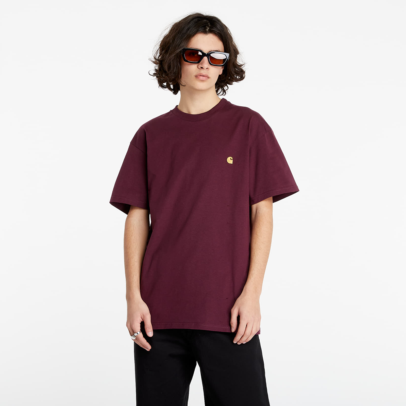 T-Shirts Carhartt WIP Chase T-Shirt Shiraz / Gold