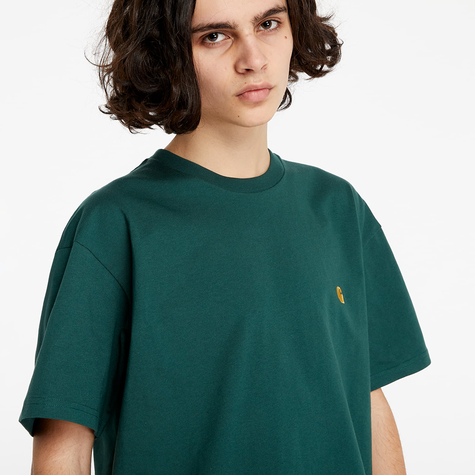 Tričká Carhartt WIP Chase T-Shirt Treehouse / Gold