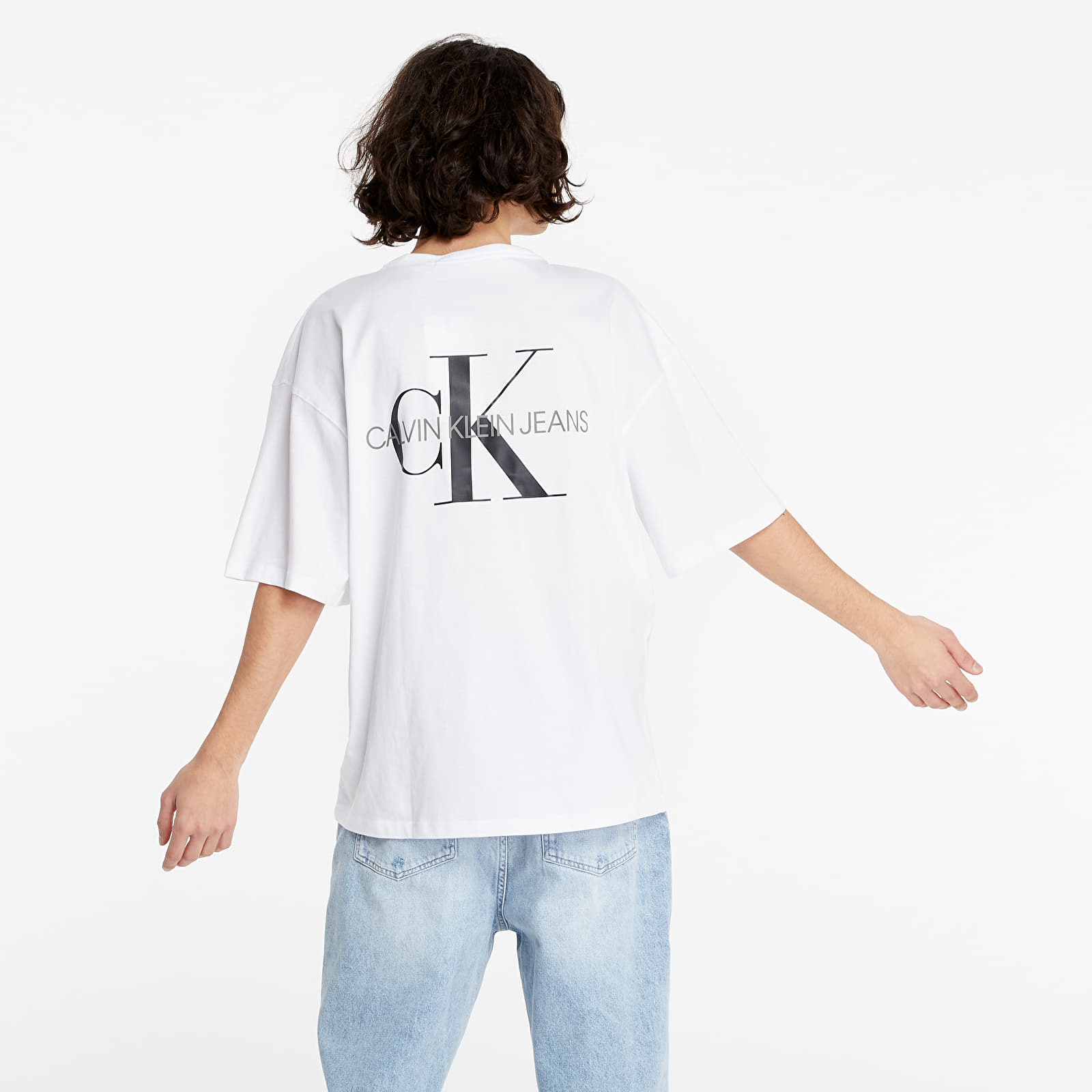 Tričká Calvin Klein Organic Cotton Monogram T-Shirt White