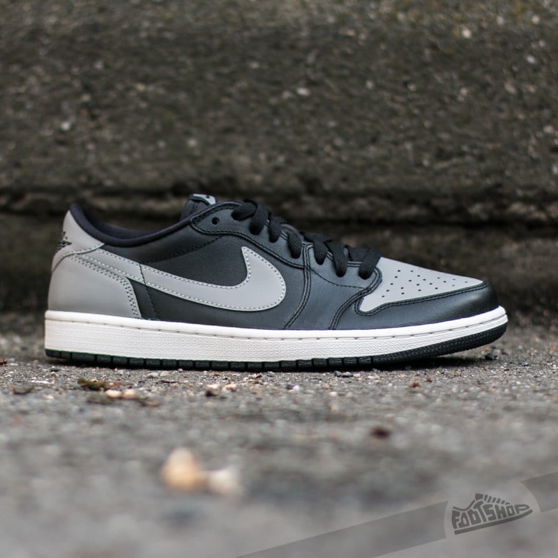 Herresko Air Jordan 1 Retro Low OG Black/ Medium Grey-Sail