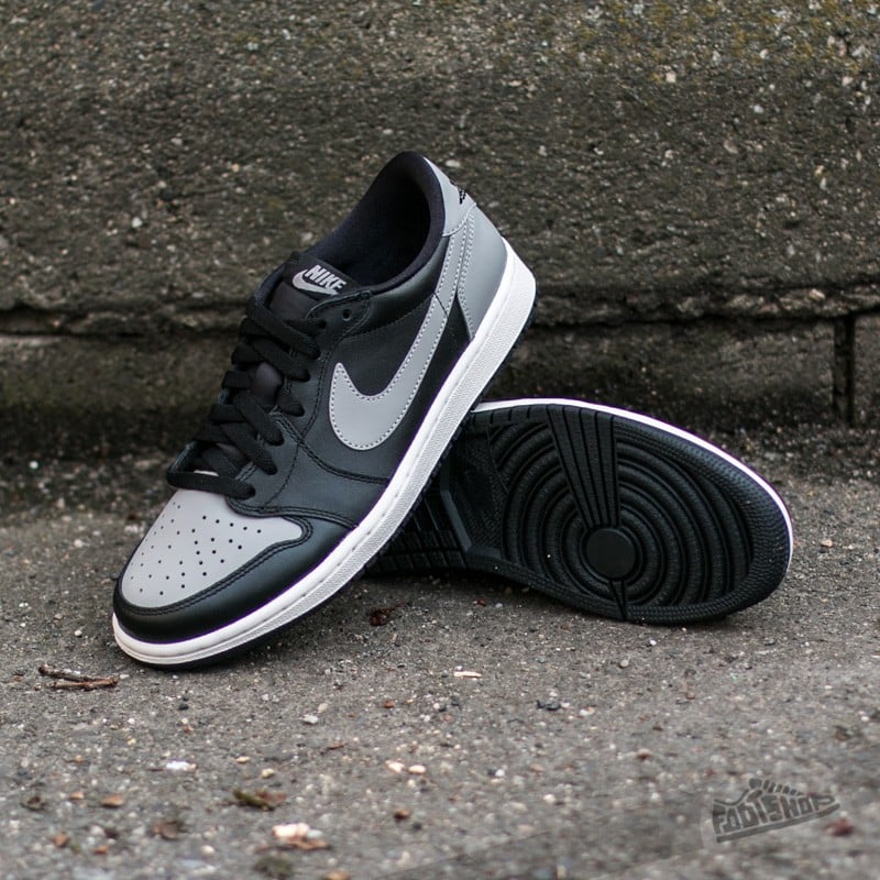 Herresko Air Jordan 1 Retro Low OG Black/ Medium Grey-Sail