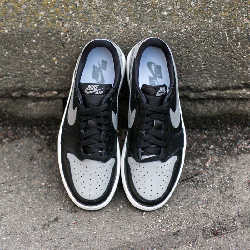 Herresko Air Jordan 1 Retro Low OG Black/ Medium Grey-Sail