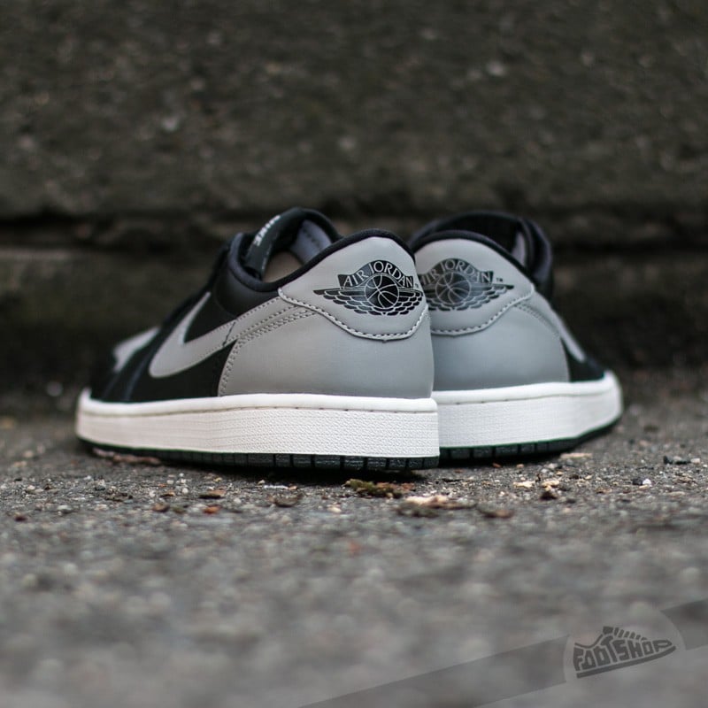 Herresko Air Jordan 1 Retro Low OG Black/ Medium Grey-Sail