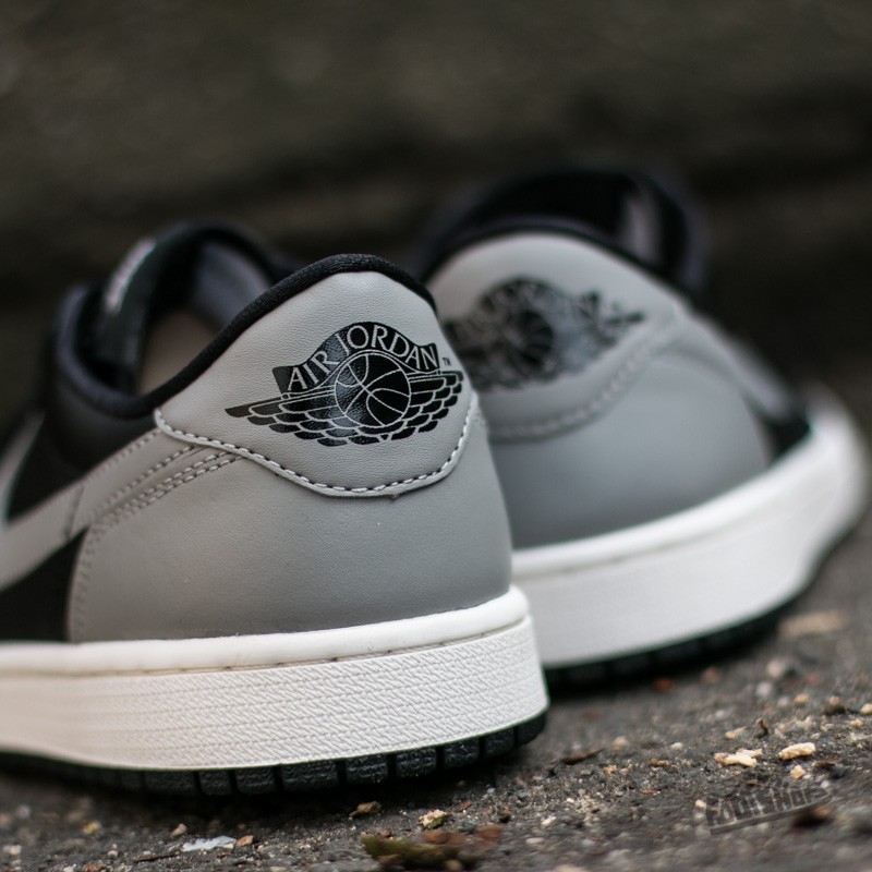 Herresko Air Jordan 1 Retro Low OG Black/ Medium Grey-Sail