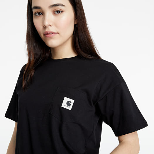 T shirts Carhartt WIP W Pocket Tee Black Footshop