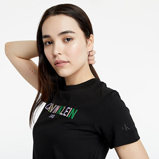 T-shirts Calvin Klein Jeans Multicolored Logo Tee Ck Black