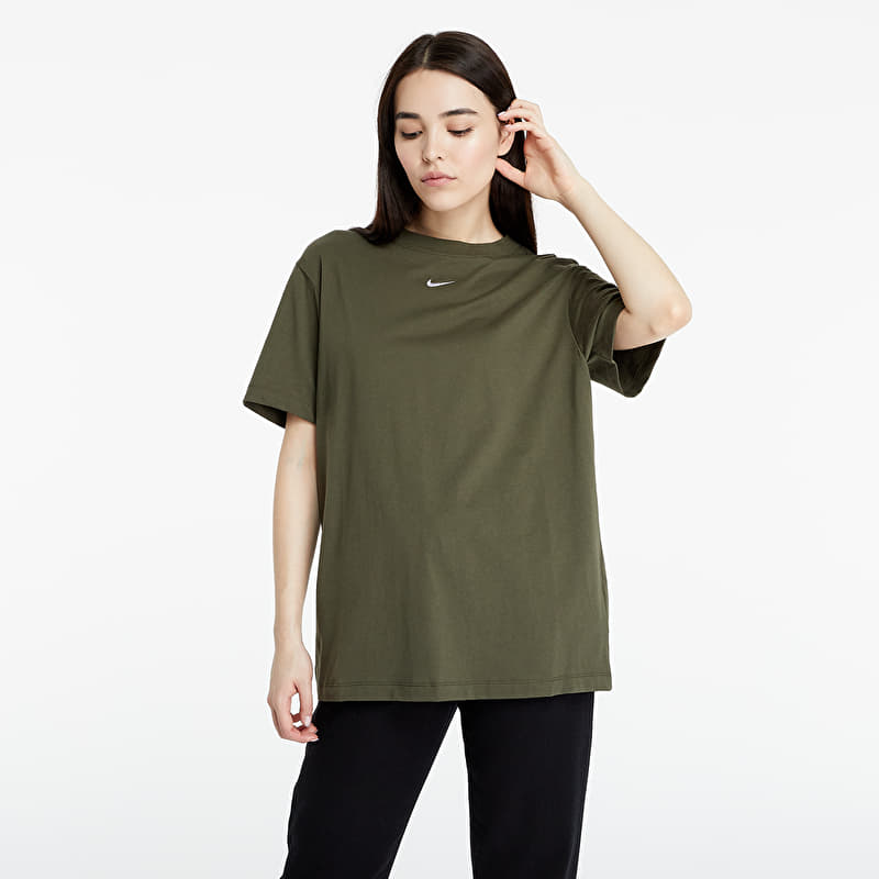 Majica Nike Sportswear Essential Boyfriend Top Cargo Khaki/ White