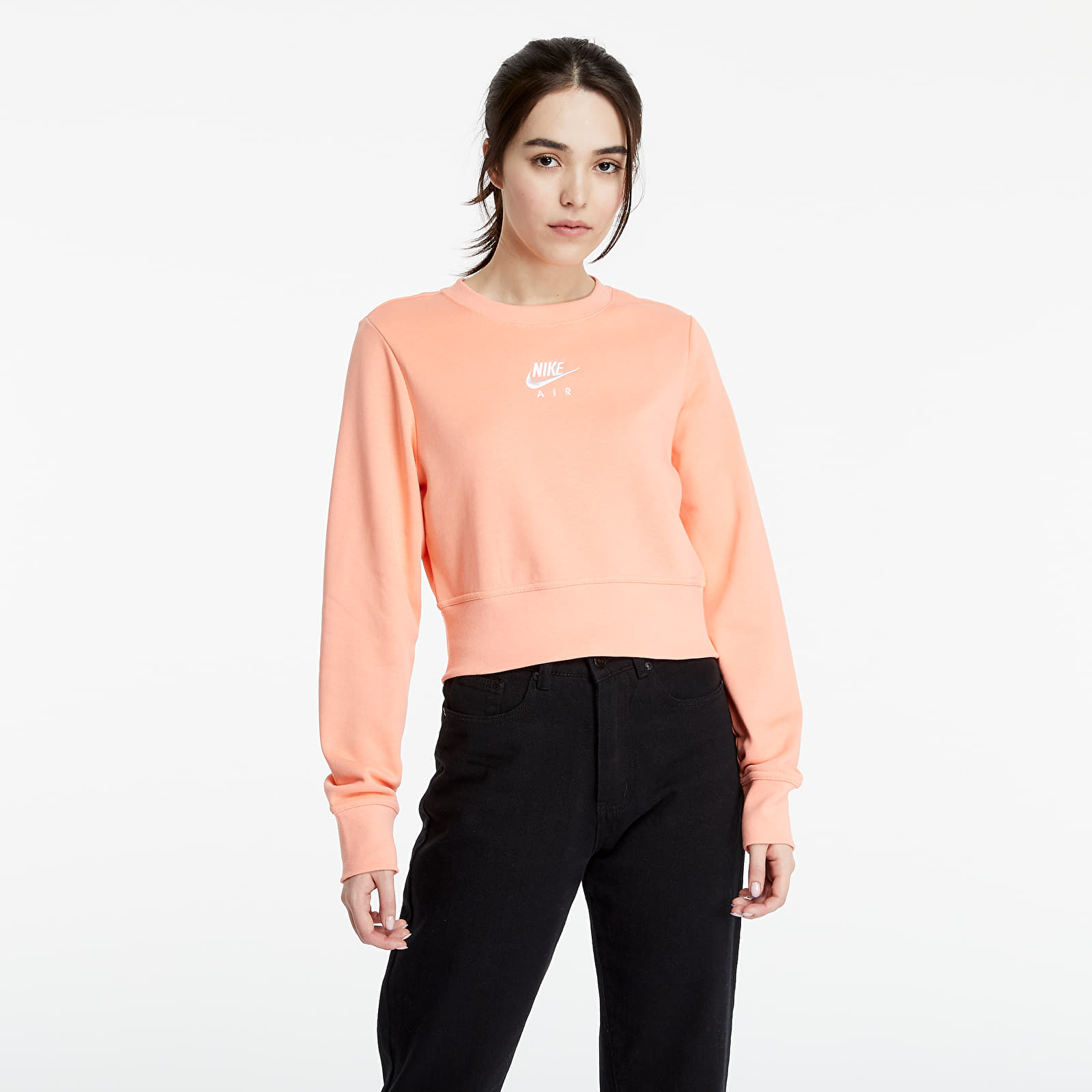 Hoodies and sweatshirts  Nike Sportswear Air Crew Fleece Crimson Bliss/ White