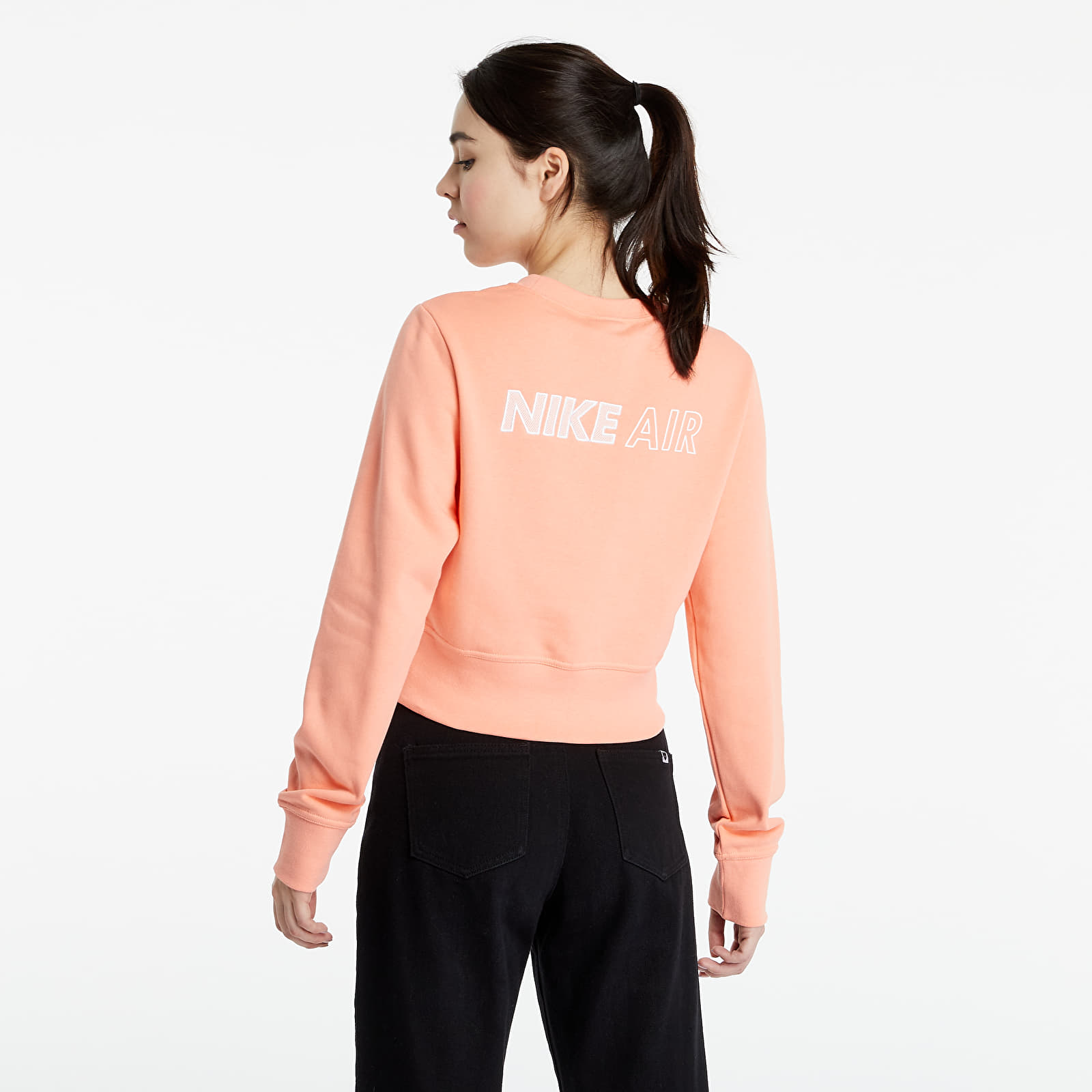 Hoodies and sweatshirts  Nike Sportswear Air Crew Fleece Crimson Bliss/ White