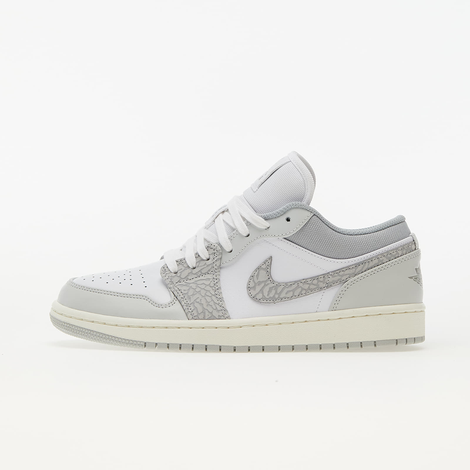Sapatos de homem Air Jordan 1 Low Premium White/ Neutral Grey-Sail-Smoke Grey