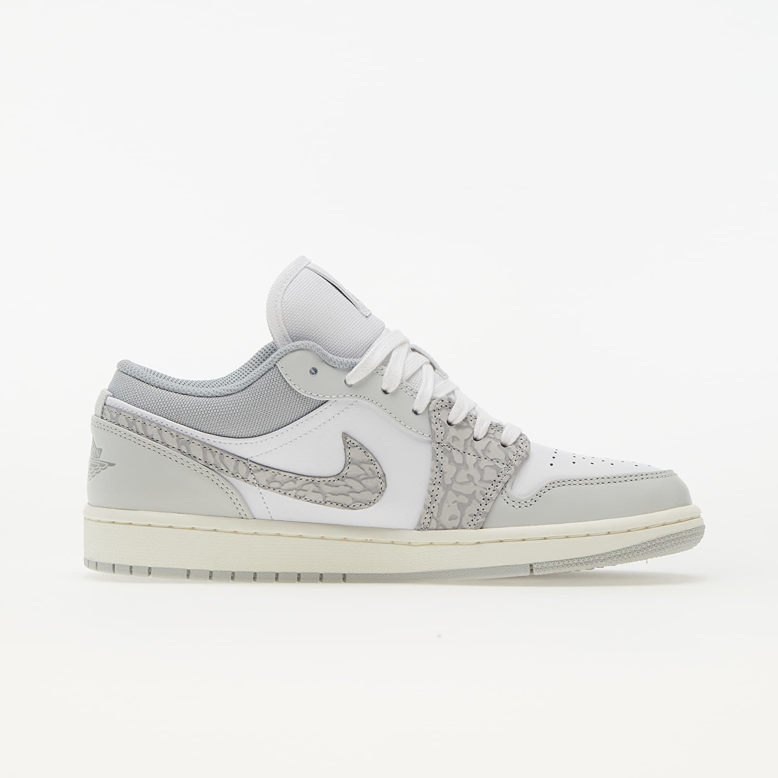 Sapatos de homem Air Jordan 1 Low Premium White/ Neutral Grey-Sail-Smoke Grey