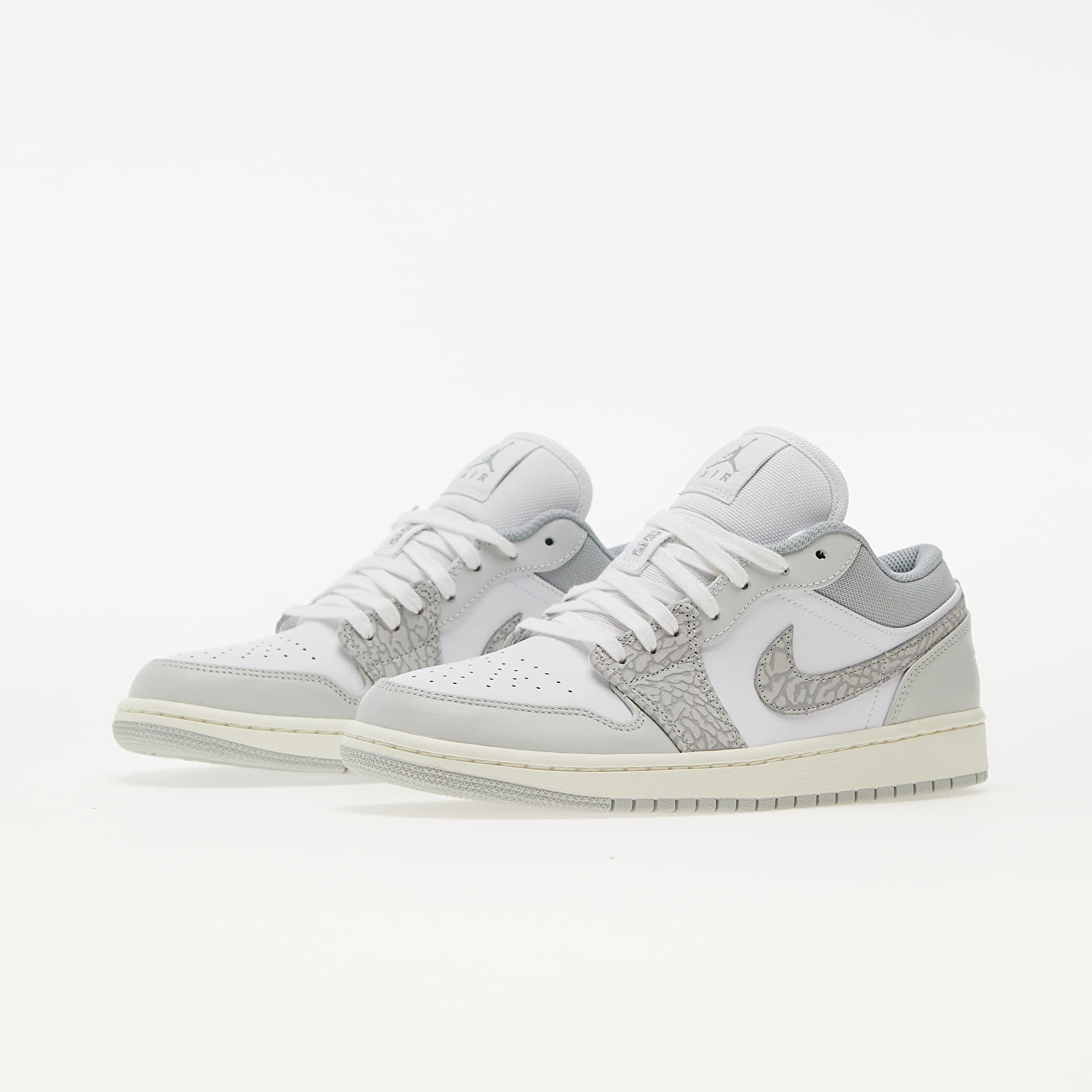 Sapatos de homem Air Jordan 1 Low Premium White/ Neutral Grey-Sail-Smoke Grey