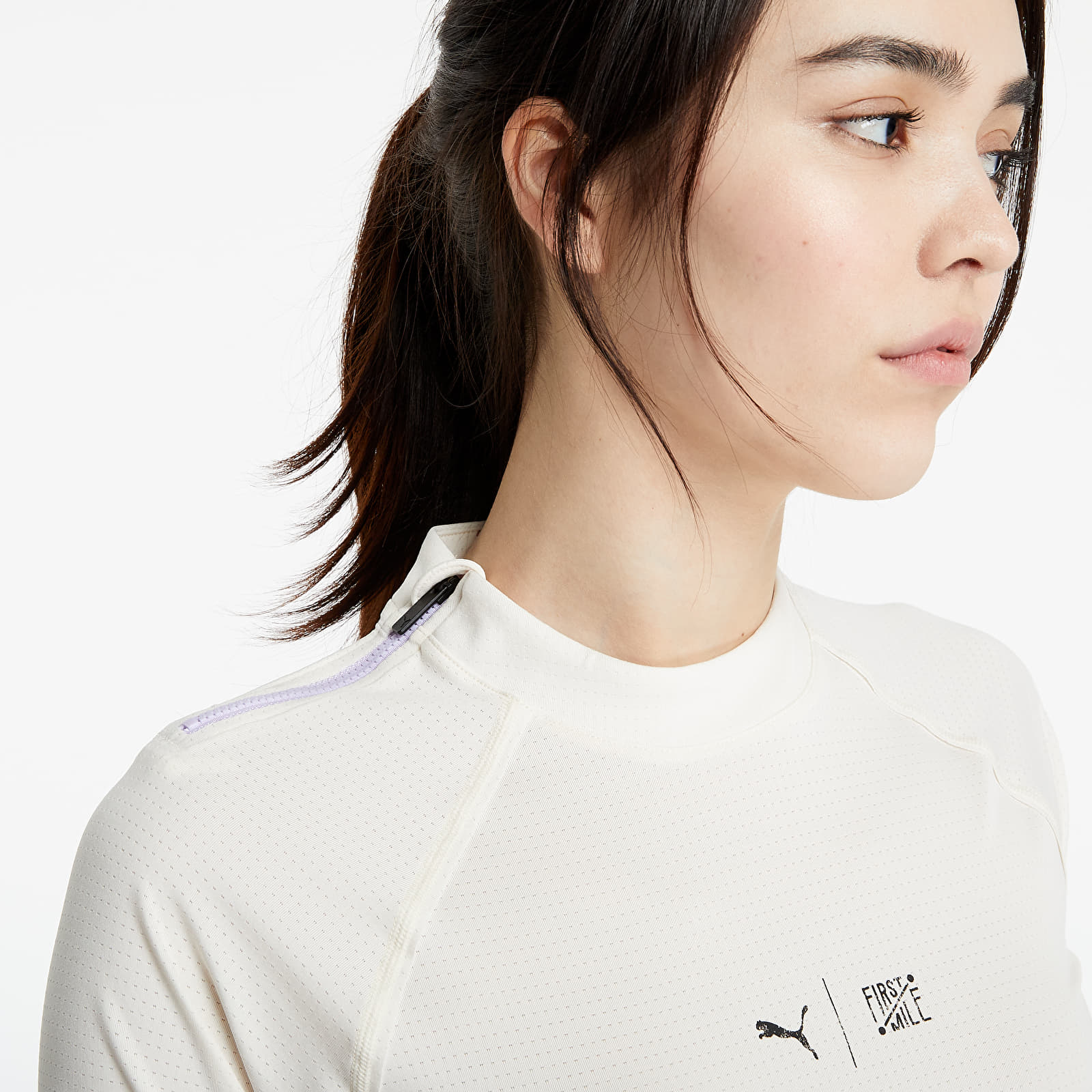 Pólók Puma Train First Mile Mock TEE Eggnog