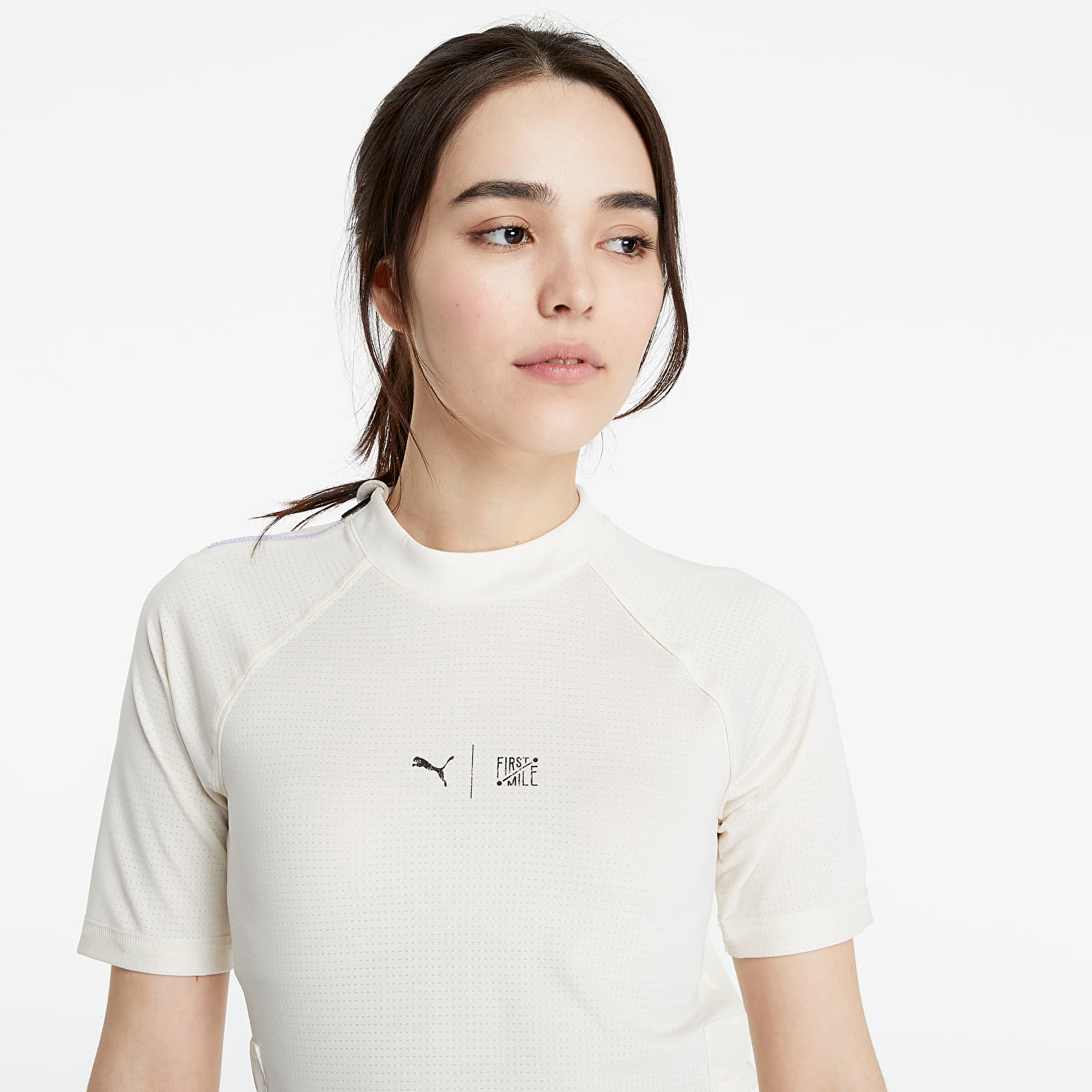 Pólók Puma Train First Mile Mock TEE Eggnog