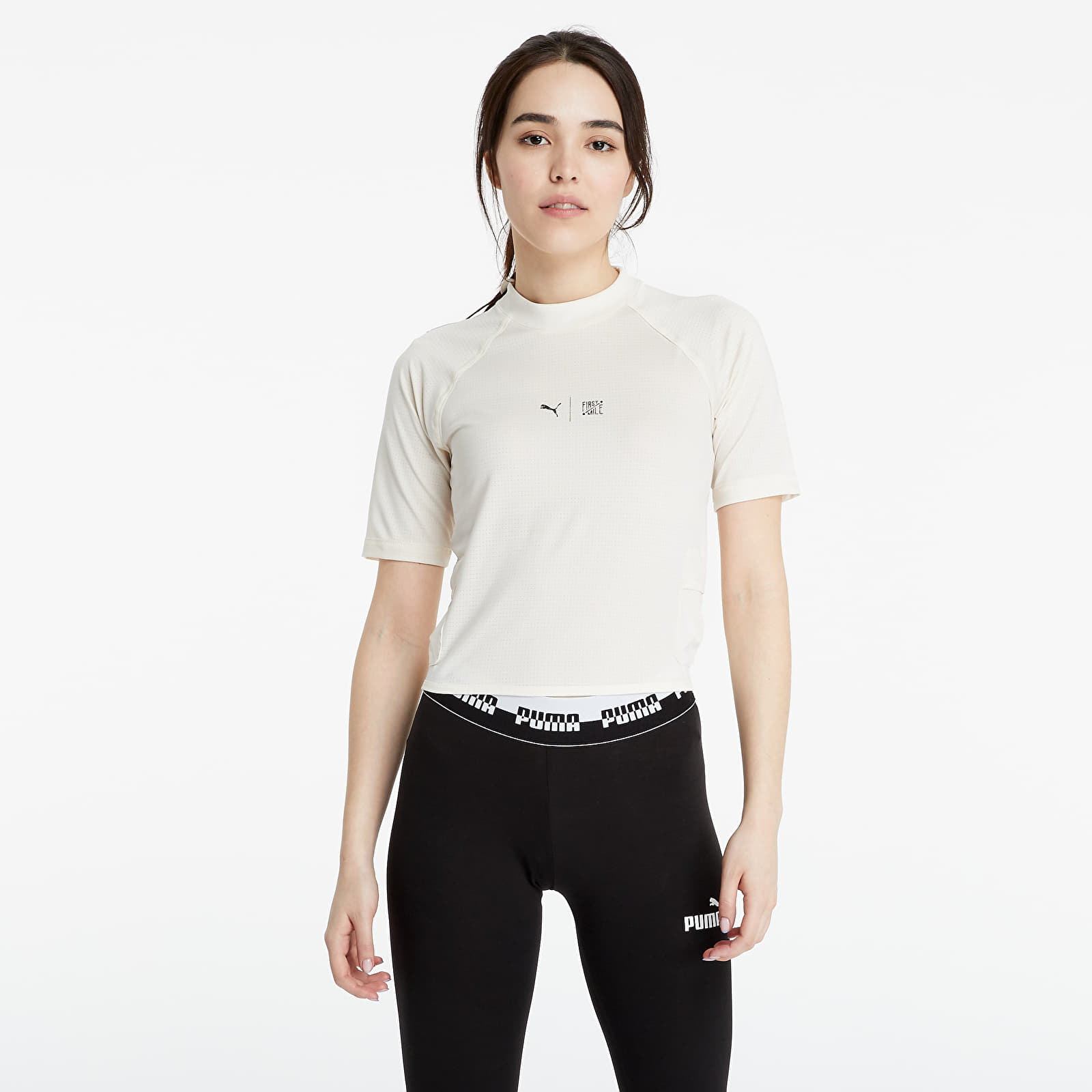 Pólók Puma Train First Mile Mock TEE Eggnog