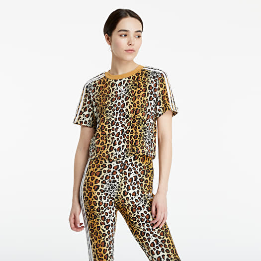 Footshop Leopard Print Adidas T Shirt T-shirts Adidas Cropped Tee