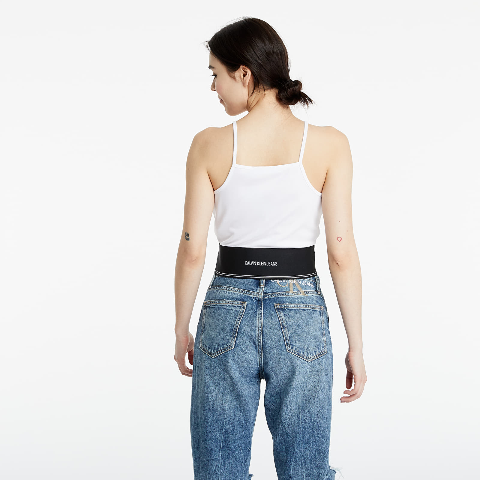 T-Shirts and shirts Calvin Klein Milano Jersey Cropped Top White