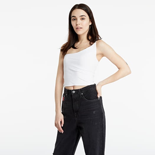 Tommy Jeans Assymetric Strap Top White