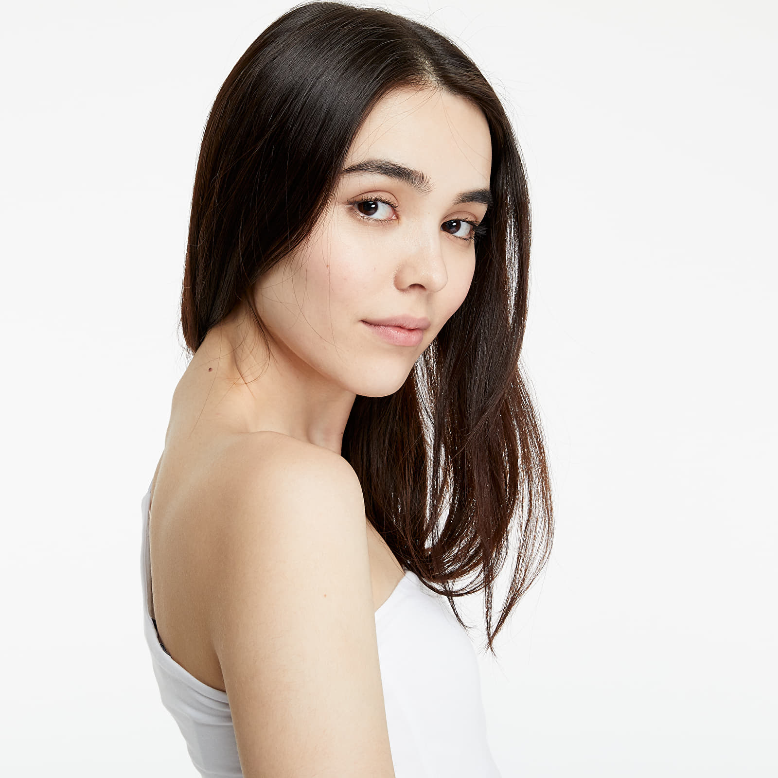 Topy Tommy Jeans Assymetric Strap Top White