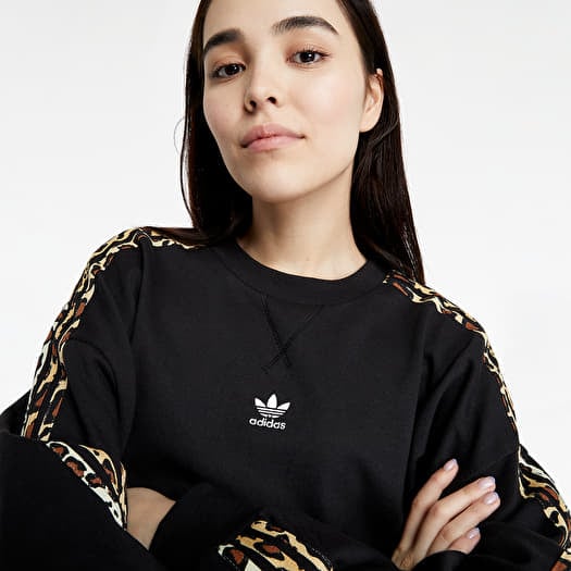 Black adidas crew neck sweatshirt sale