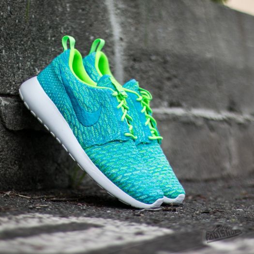 nike roshe run blue green