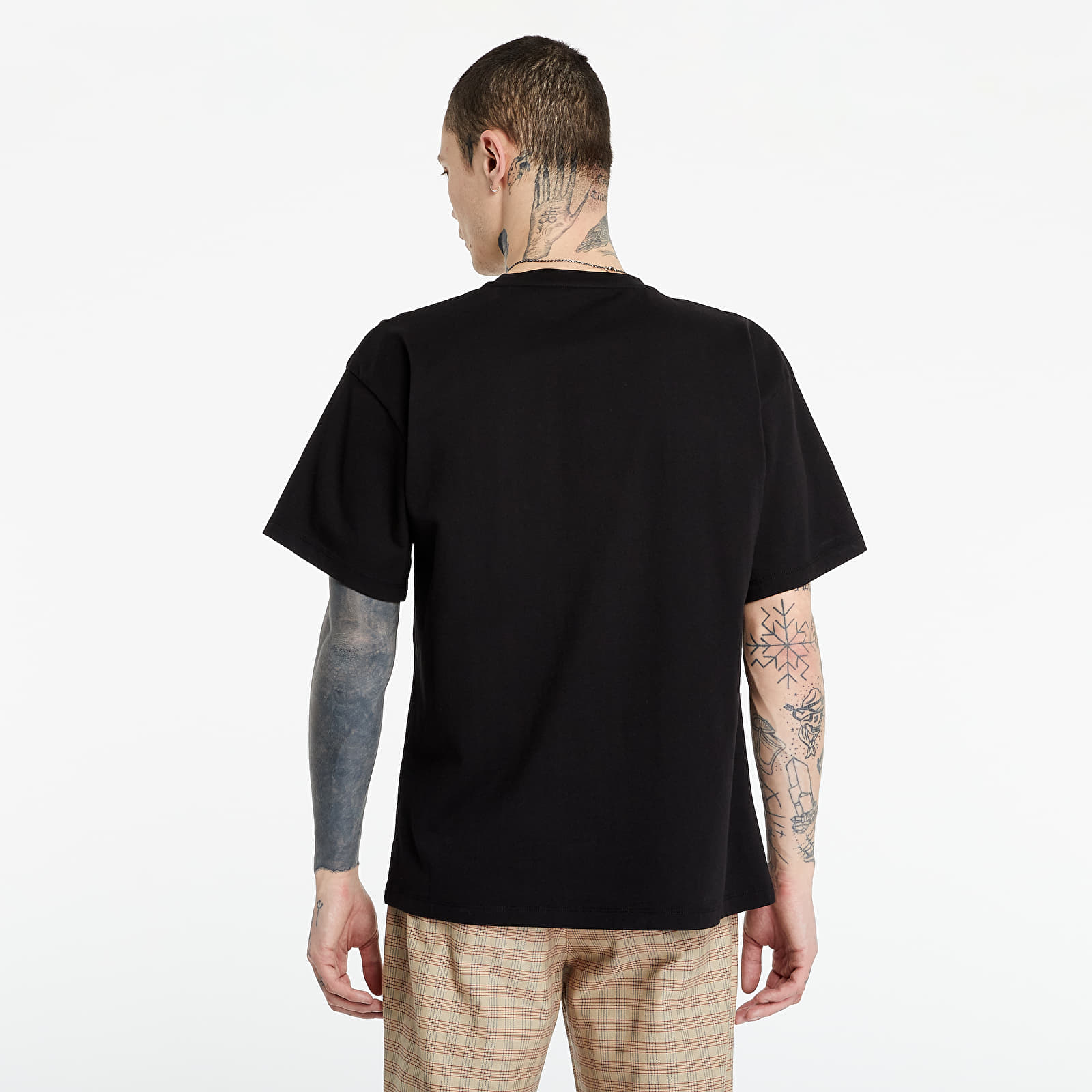 Tricouri  PACCBET Printed ShortSleeve T-Shirt Black/ Pink/ Bright Yellow