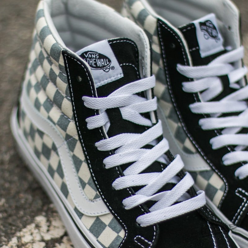 Vans hi men's checkered top skate shoes