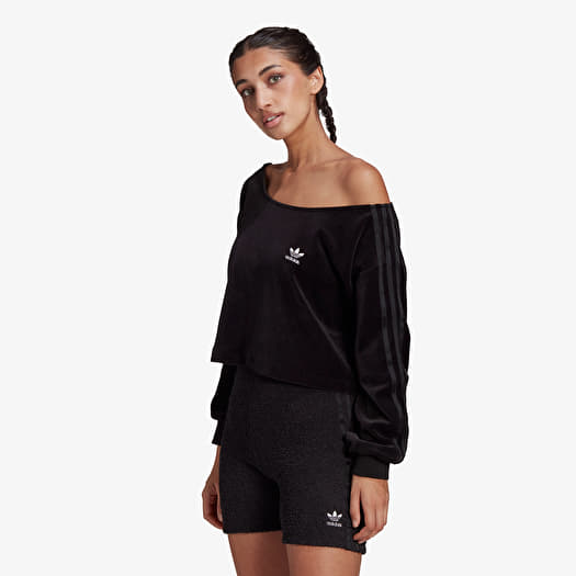 adidas cut out shoulder sweatshirt