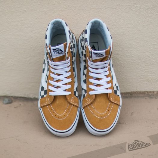 Vans sk8 hi reissue checkerboard spruce yellow navy outlet
