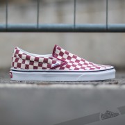 Vans slip on checkerboard red black store