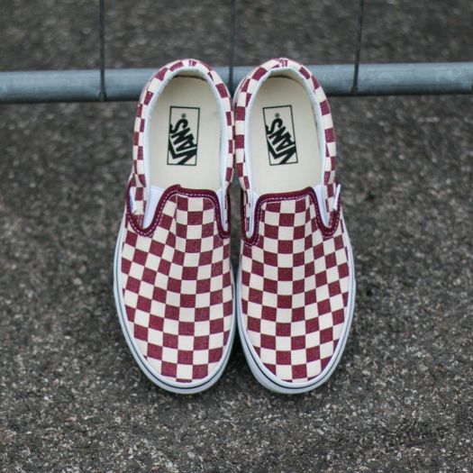 Vans Classic Slip On CHECKERBOARD Red