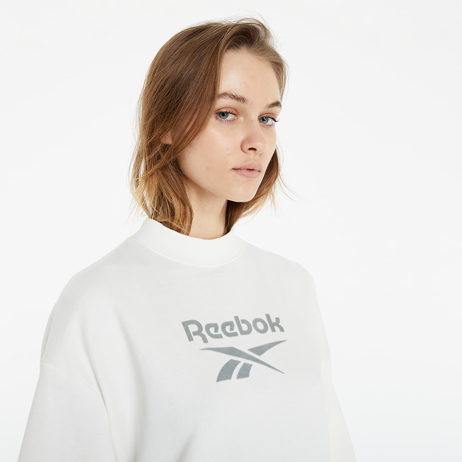 Mikiny Reebok Classics Mock Neck Sweatshirt Chalk