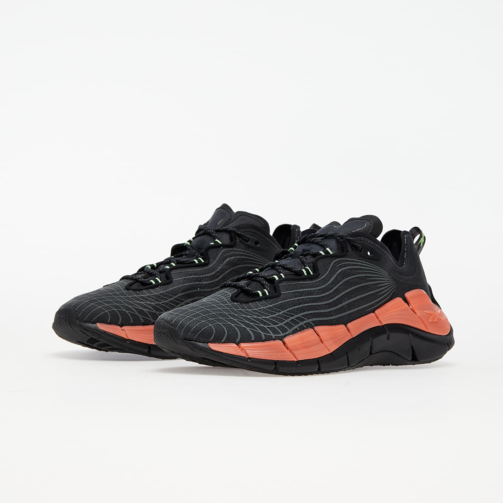 Scarpe uomo Reebok Zig Kinetica II Core Black/ Orange Flare/ Neon Mint