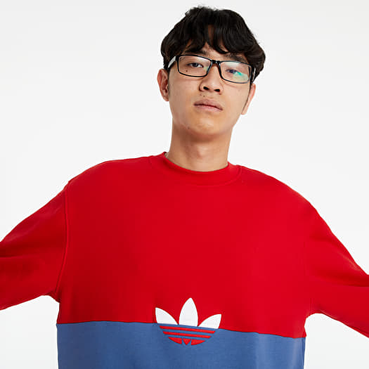 Adidas sweatshirt red white blue discount