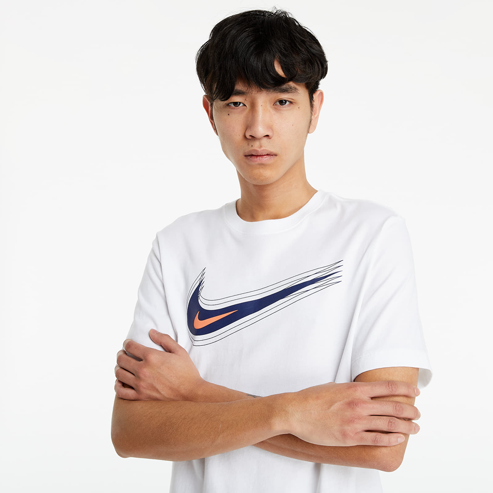 Camisetas Nike Sportswear Tee Swoosh 12 Month White/ Blue Void